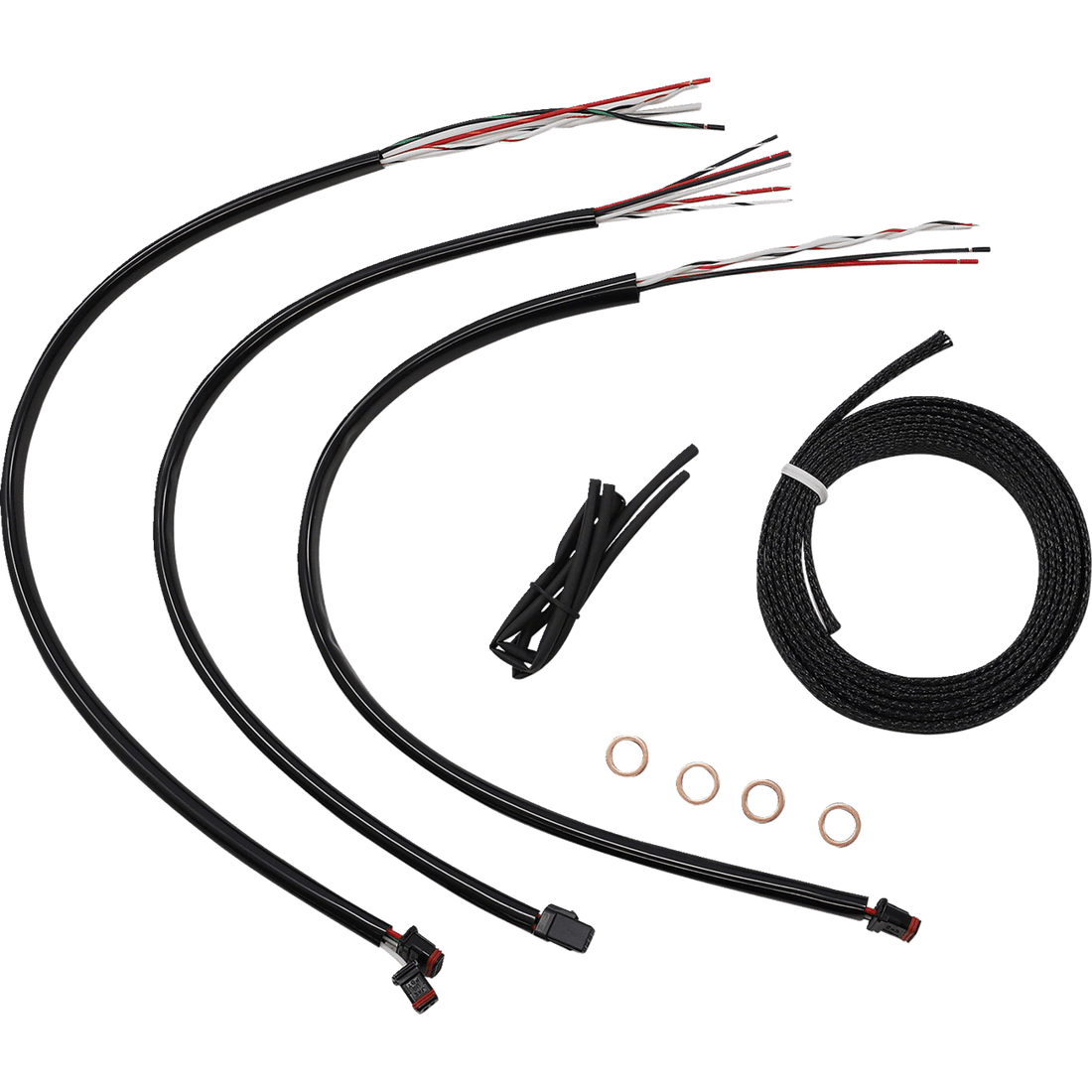 LA CHOPPERS Handlebar Cable/Brake Line Kit Quick Connect Complete 15" 17" Handlebars Stainless LA8156KT216