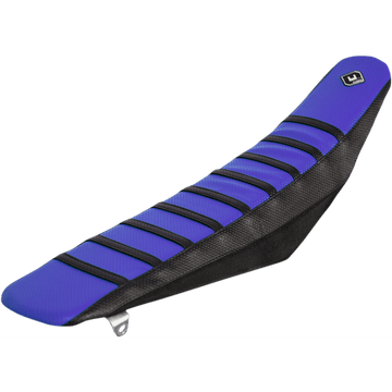 FLU DESIGNS INC. Pro Rib Seat Cover Blue/Black YZ 125/250 '02-'21