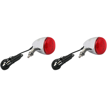 CUSTOM DYNAMICS ProBEAM® Universal Turn Signals Chrome/Red PBUNVRTSRC