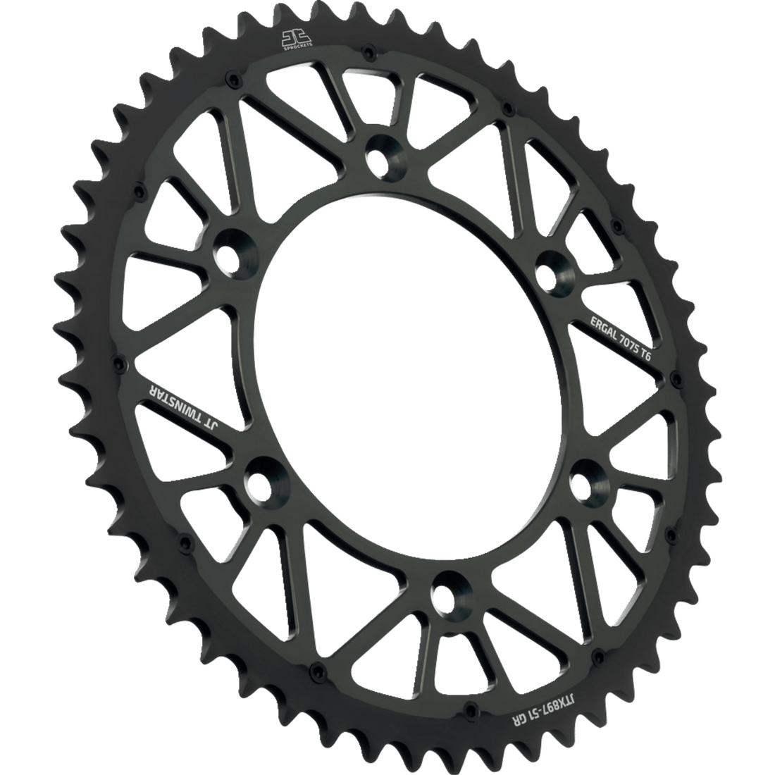 JT SPROCKETS Steel Rear Sprocket Graphite 51 Tooth