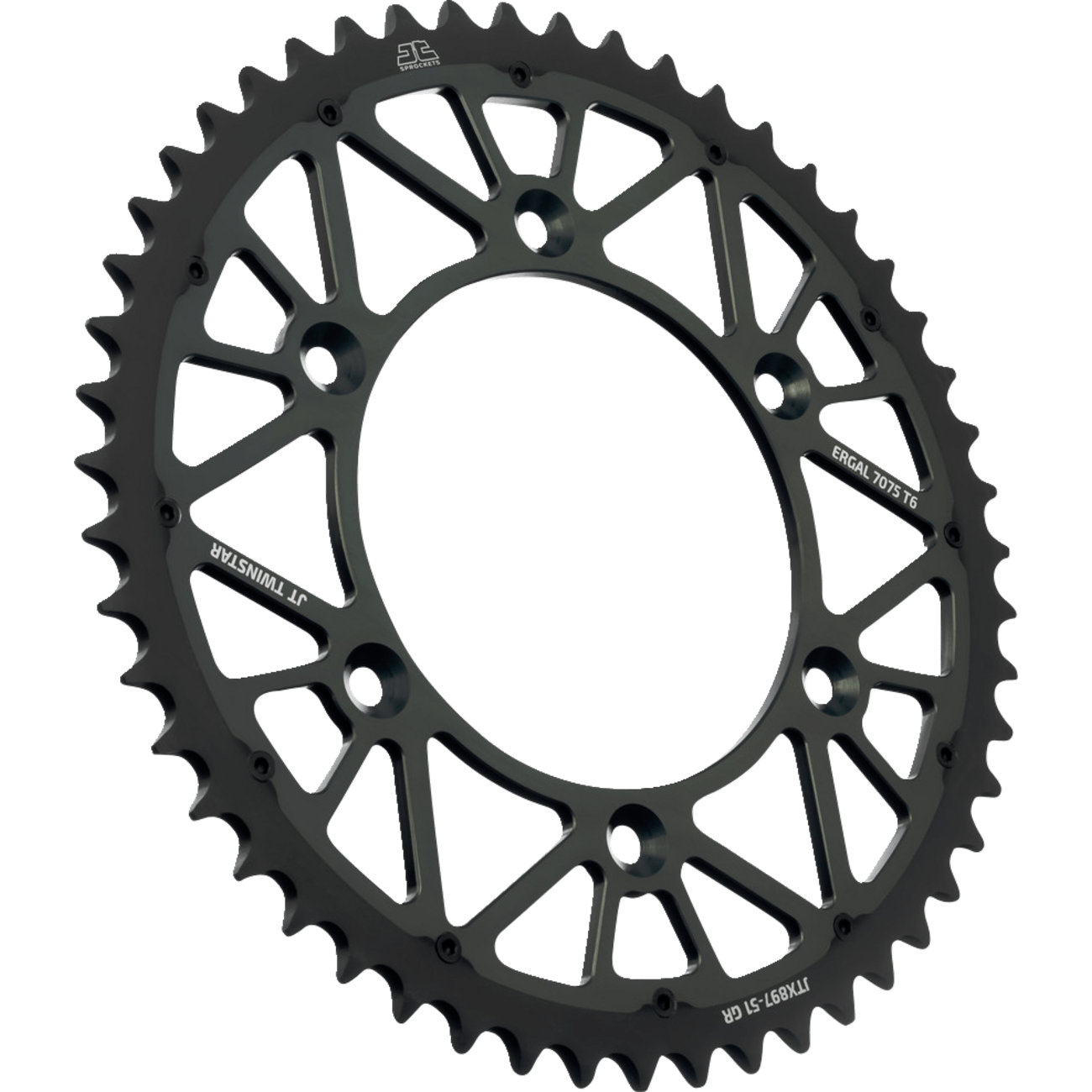 JT SPROCKETS Steel Rear Sprocket Graphite 51 Tooth