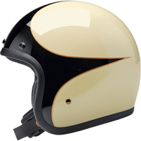 BILTWELL Bonanza Helmet Gloss Vintage White/Black Scallop XS 1001559201