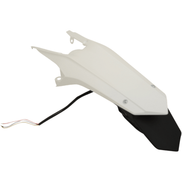 UFO Enduro Rear Fender with Light White