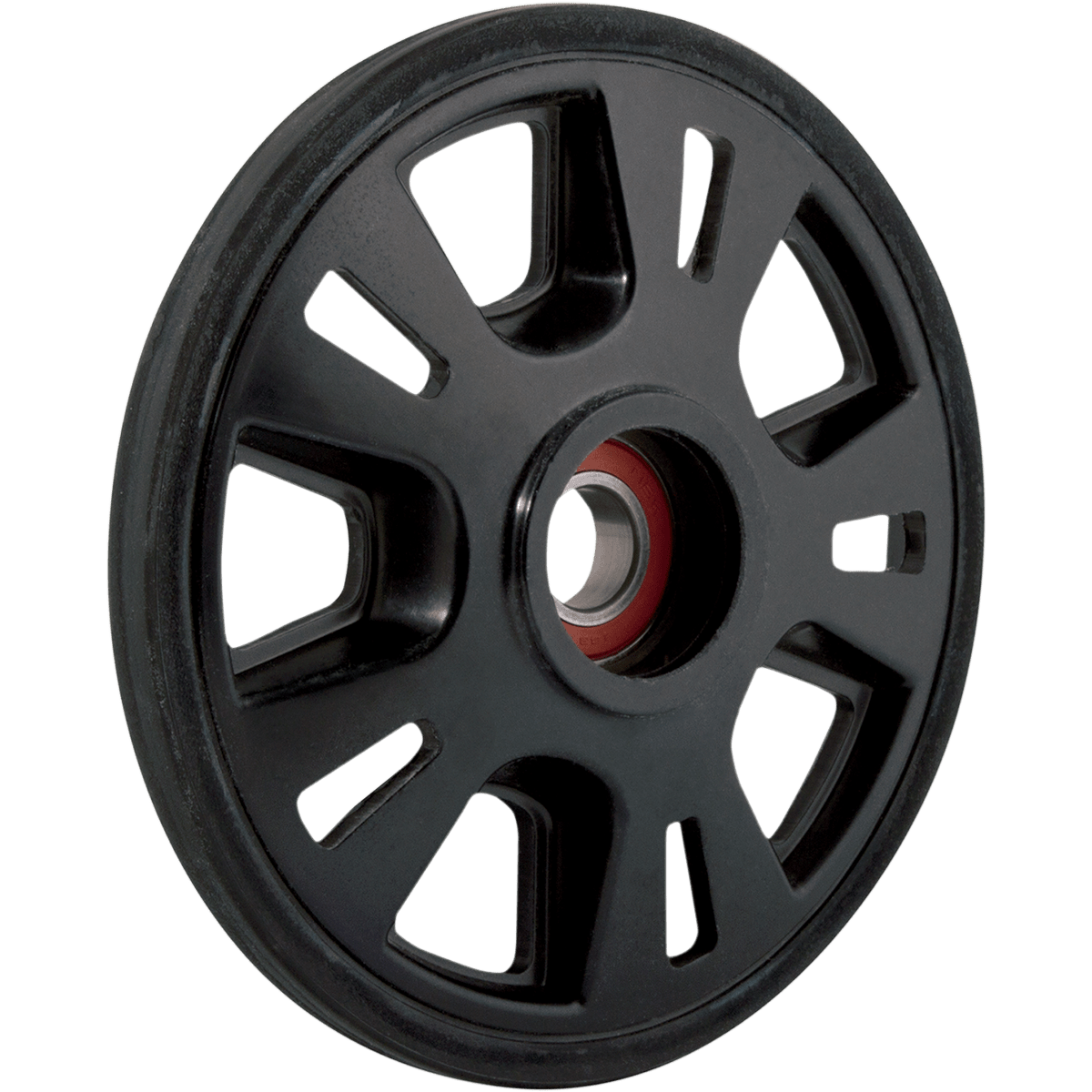 KIMPEX Idler Wheel With Snap Ring/Bearing 6004 Black 200 mm OD x 20 mm ID