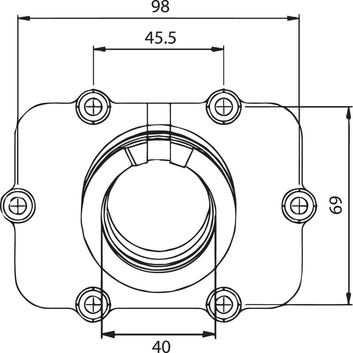 KIMPEX Carburetor Mounting Flange Ski-Doo