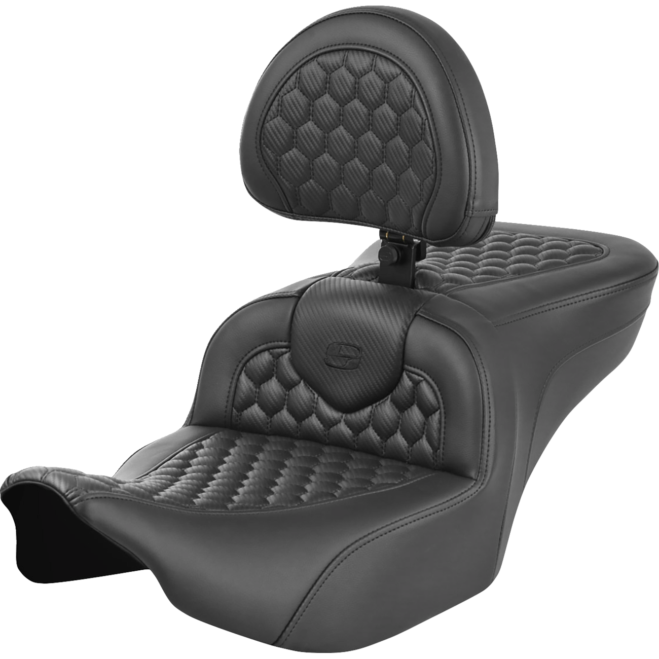 SADDLEMEN Roadsofa™ Seat with Backrest Honeycomb FLTR/FLHX '23-'24