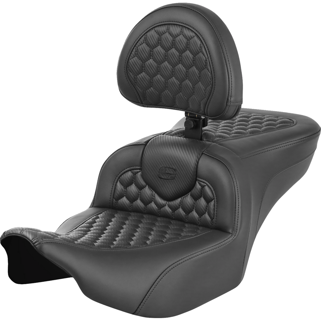 SADDLEMEN Roadsofa™ Seat with Backrest Honeycomb FLTR/FLHX '23-'24