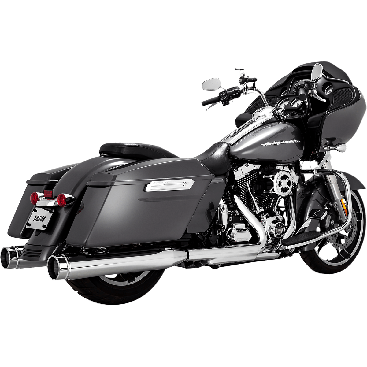 VANCE & HINES 4-1/2" Torquer Mufflers for '95-'16 FL Chrome 16673