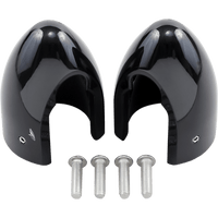 BARON Fork Bullets/Axle Nut Covers Black BA7800B