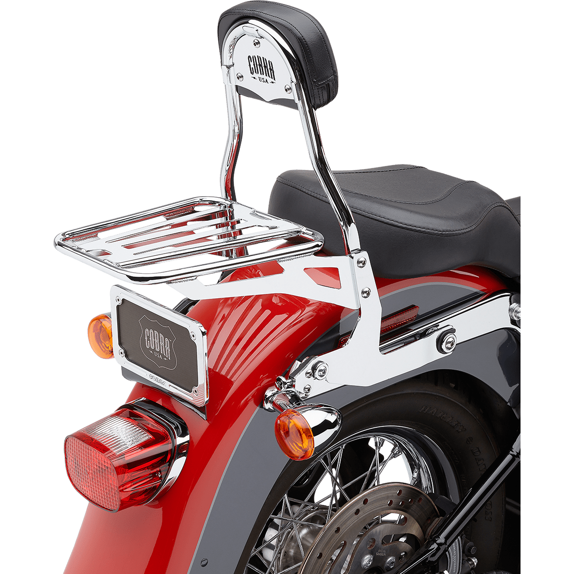 COBRA Backrest Kit 14" Chrome Softail 6022001