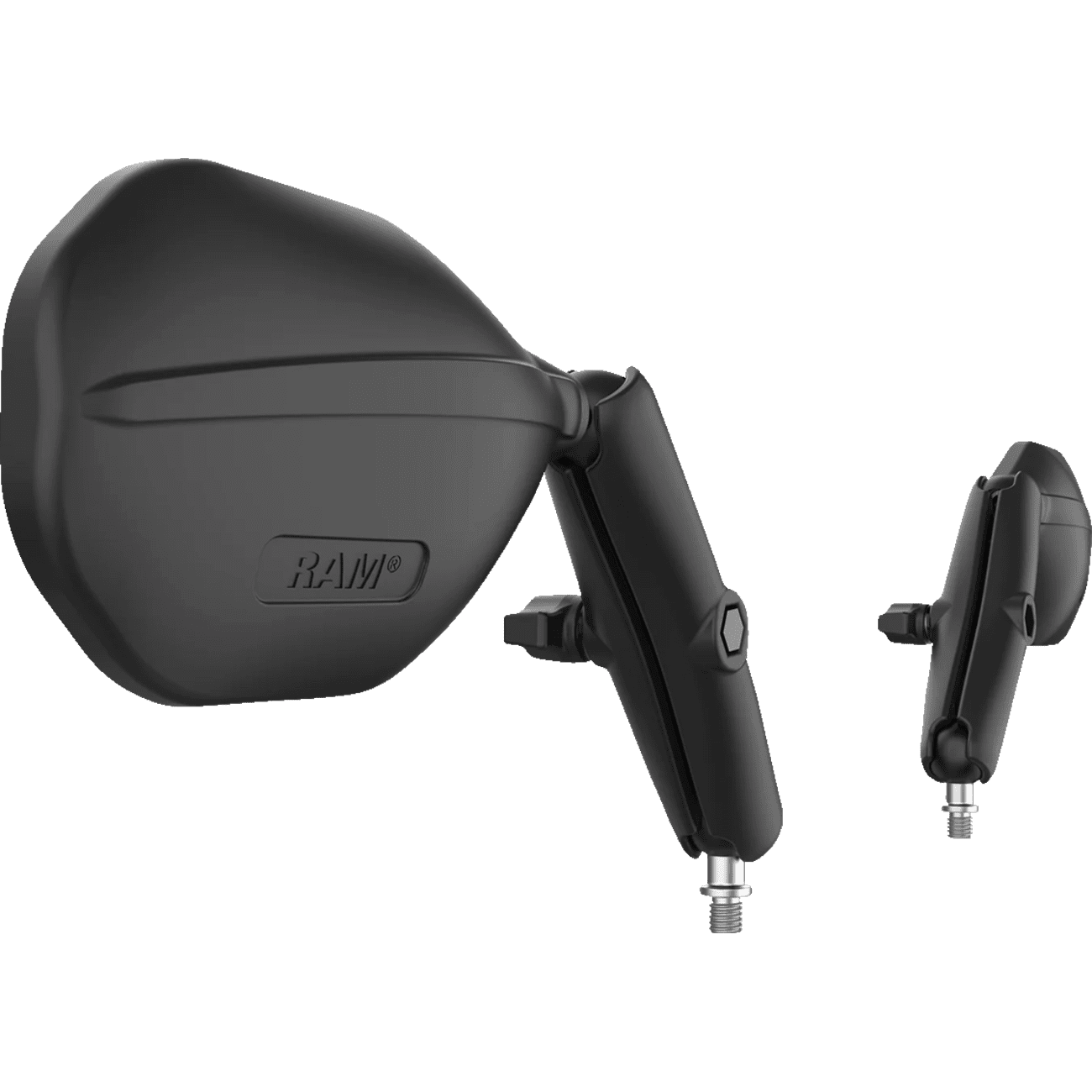 RAM MOUNTS Tough-Mirror™ Side View Oval Black Left/Right Long Arm RAMB349C465RL