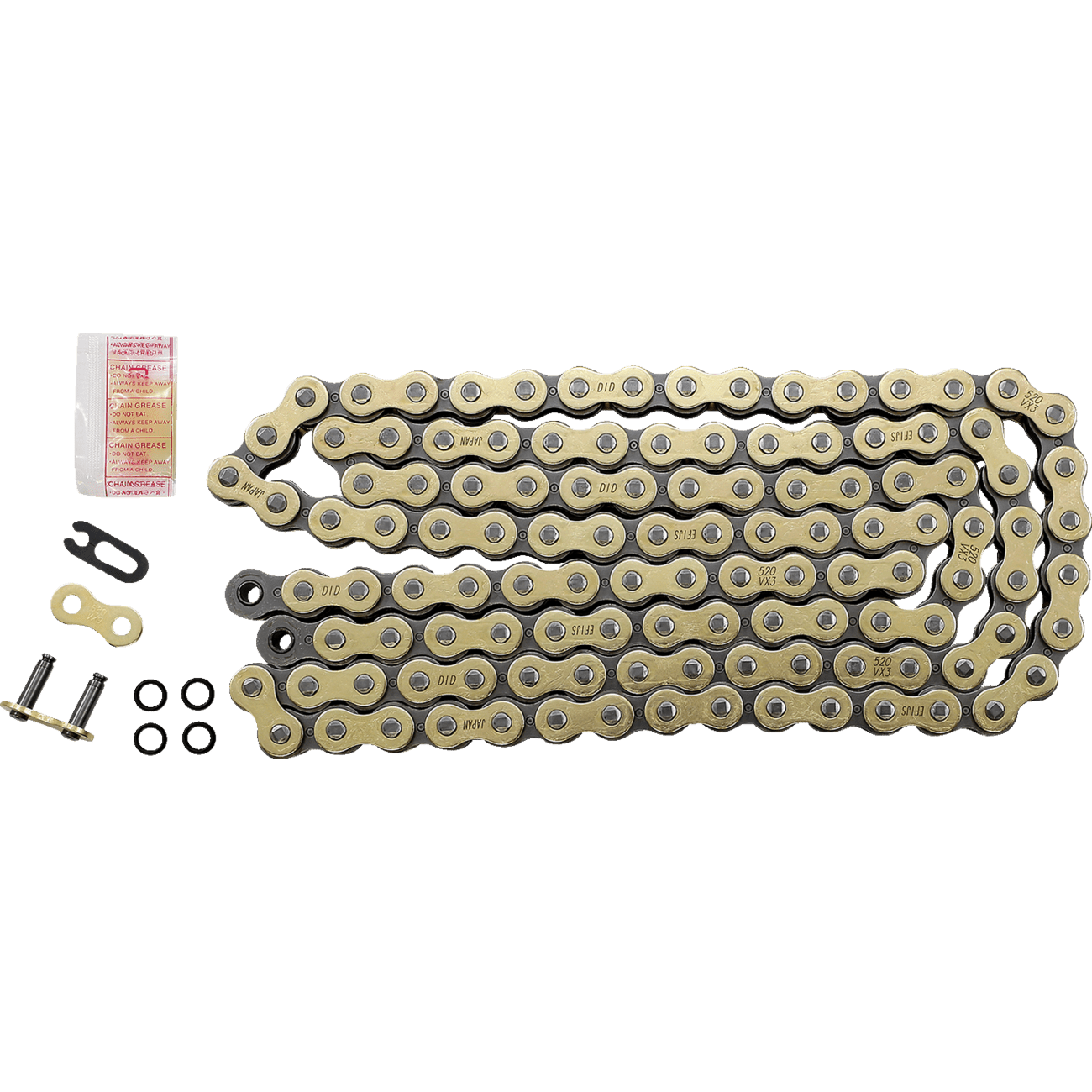 DID 520 VX3 Chain Gold 120 Links M520VX3G120FB