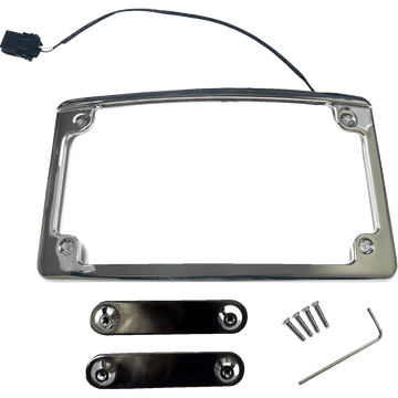 CUSTOM DYNAMICS Lighted License Plate Frame Chrome