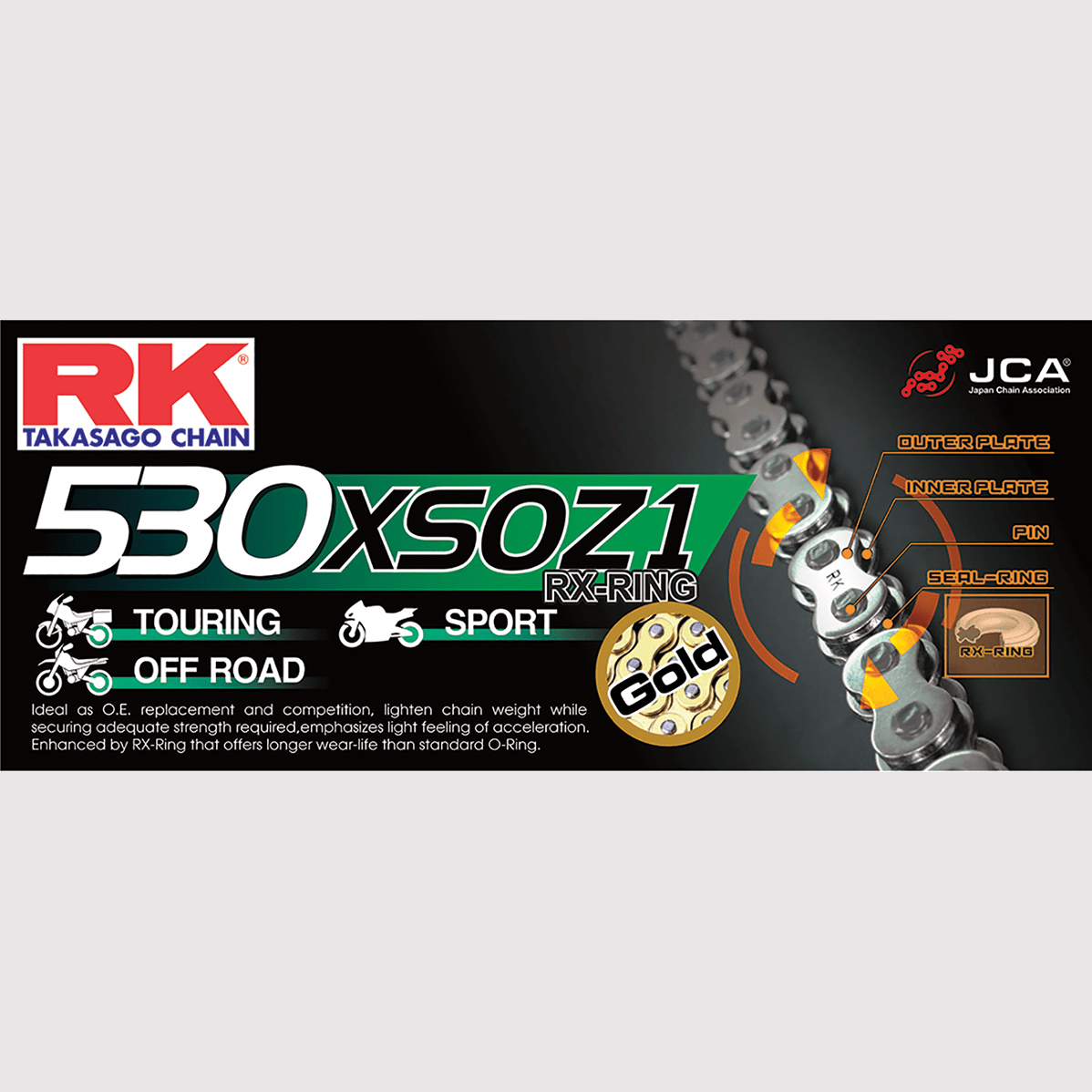 RK 530 XSOZ1 Chain 100 Feet 530XSOZ1100 FT