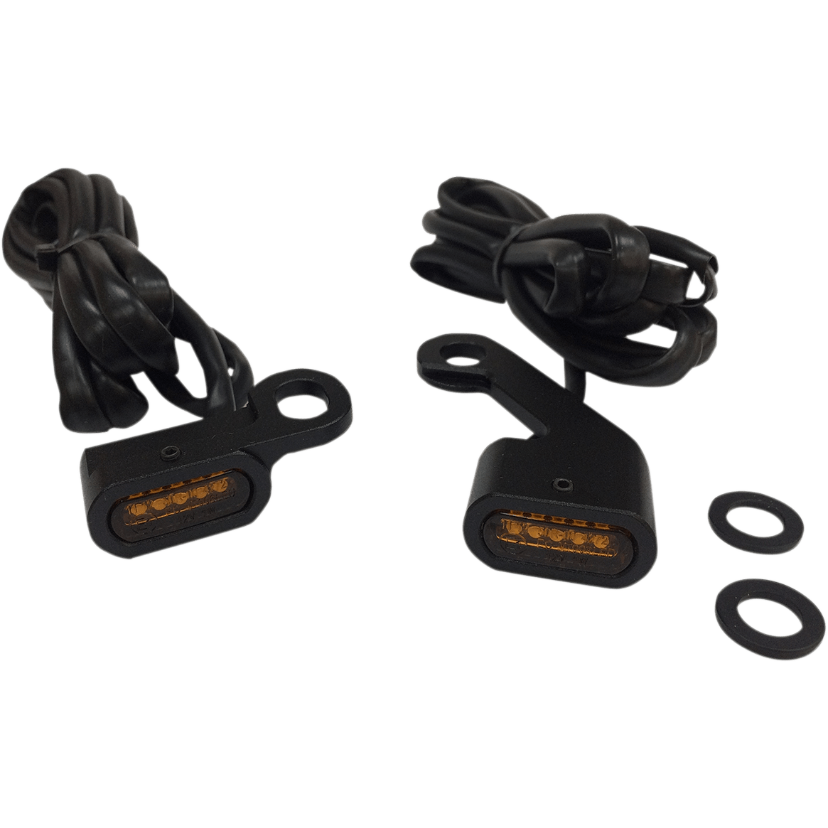 DRAG SPECIALTIES LED Handlebar Marker Lights Black/Amber