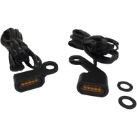 DRAG SPECIALTIES LED Handlebar Marker Lights Black/Amber