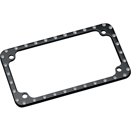 COVINGTONS License Plate Frame Machined Diamond-Edge Black C1265B