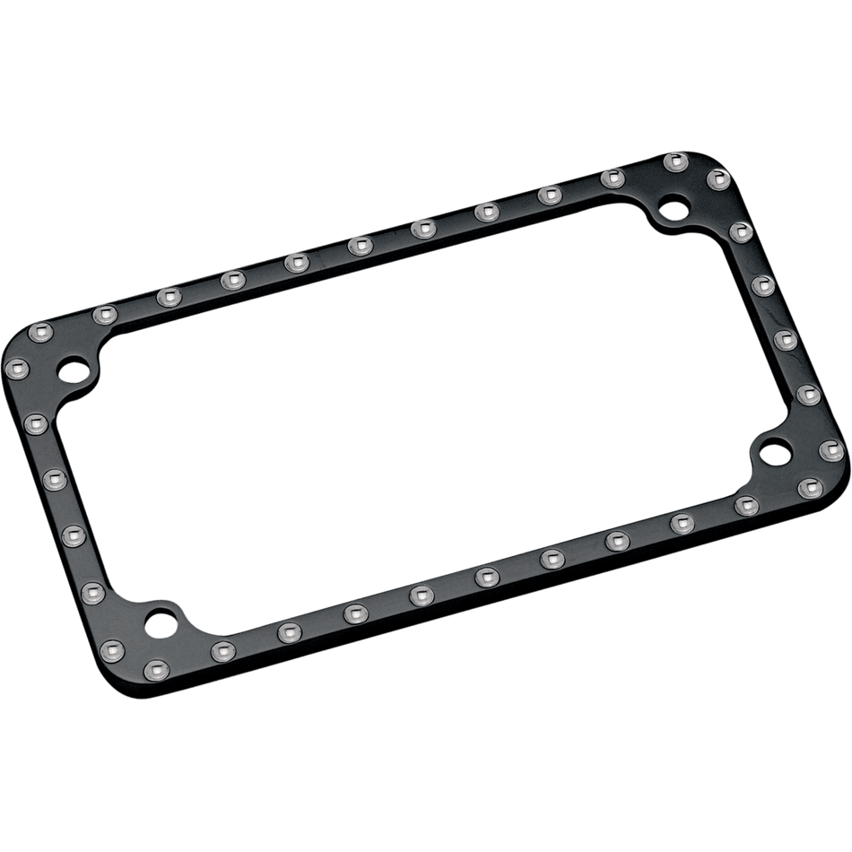 COVINGTONS License Plate Frame Machined Diamond-Edge Black C1265B