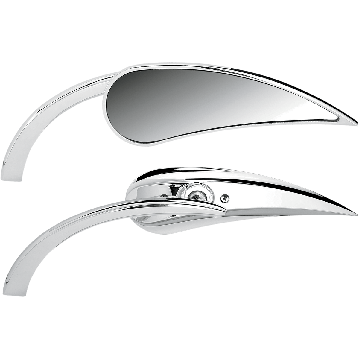 ARLEN NESS Mirror Micro Rad 2 Side View Teardrop Chrome Left