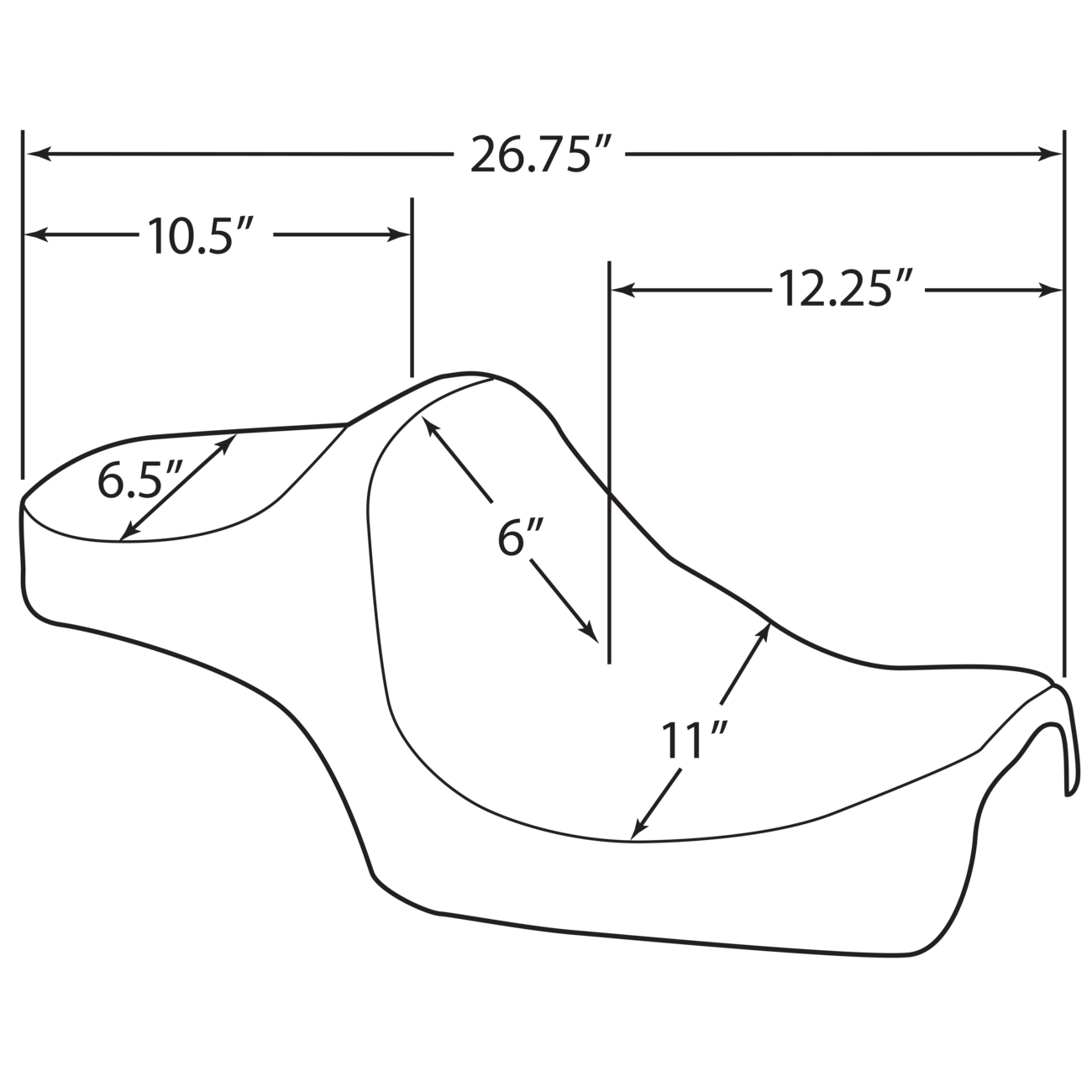 DRAG SPECIALTIES Predator III Seat Smooth XL '04-'22