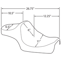 DRAG SPECIALTIES Predator III Seat Smooth XL '04-'22