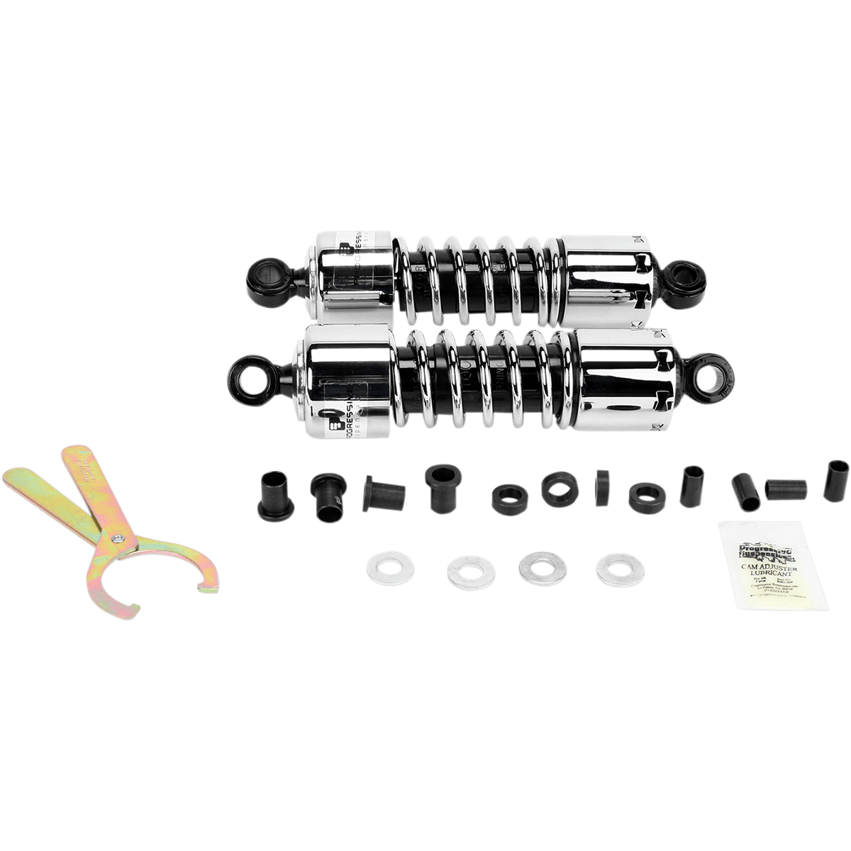 PROGRESSIVE SUSPENSION 412 Series Shock 11" Standard Chrome H-D 4124005C