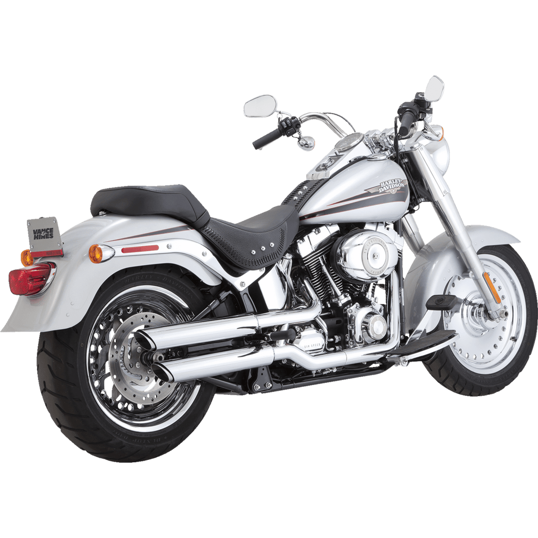 VANCE & HINES 3" Twin Slash Slip-On Muffler Chrome 16343