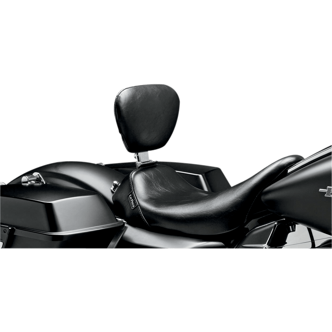 LE PERA Bare Bones Solo Seat w/ Removable Drivers Backrest Smooth Black FL '08-'23 LK005BR