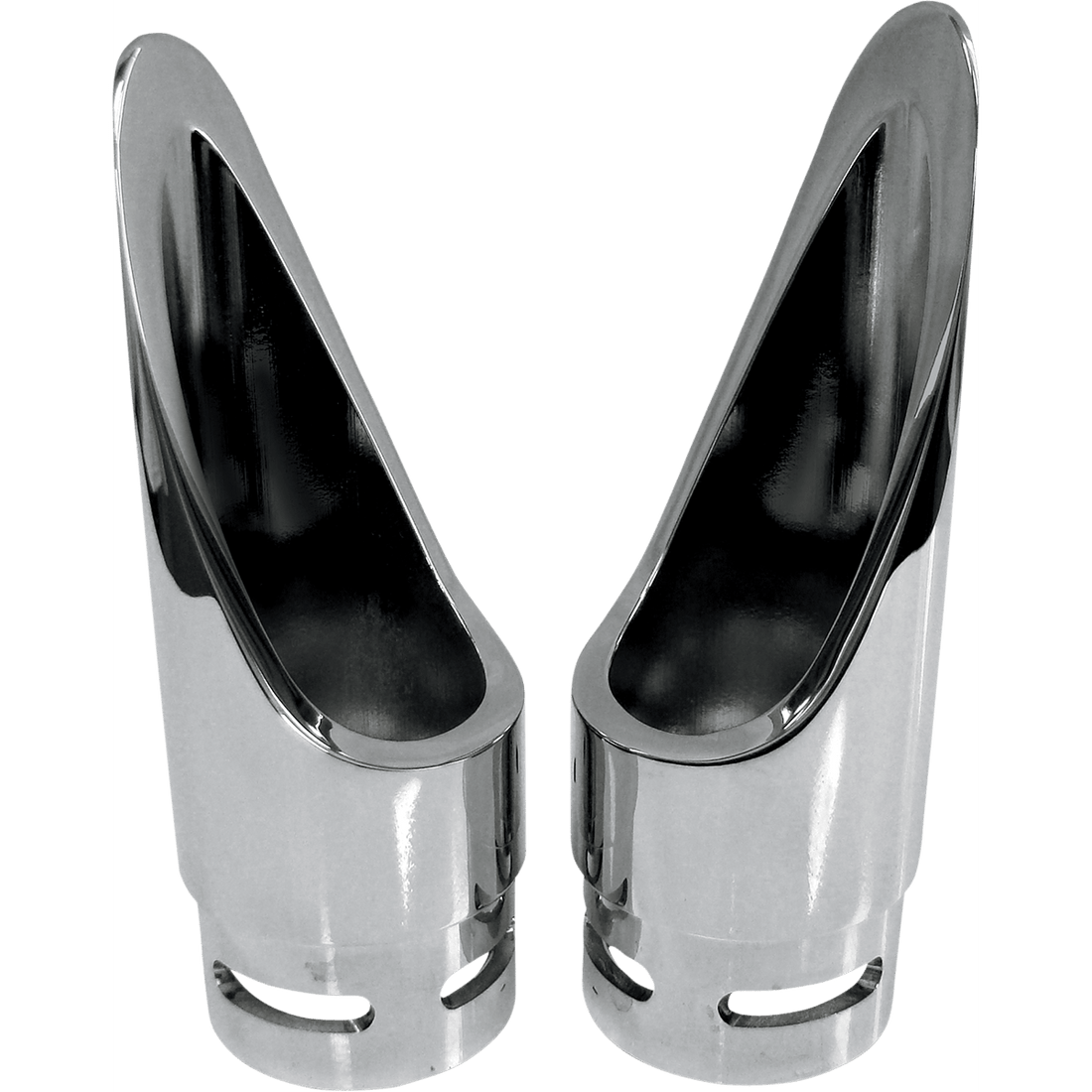 BARON Family Jewel Exhaust Tip Chrome Scalloped BA110001