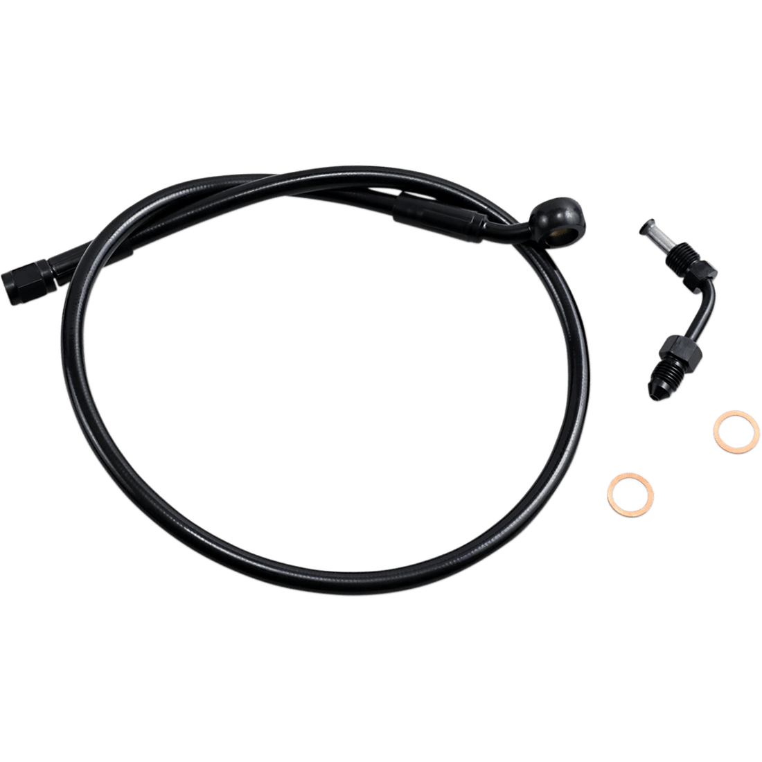 MAGNUM SHIELDING Brake Line Upper with Adapter Black SBB150125