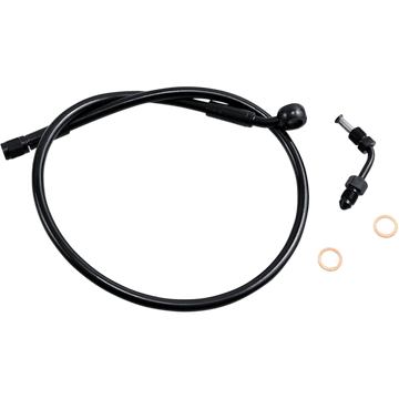 MAGNUM SHIELDING Brake Line Upper with Adapter Black SBB150125