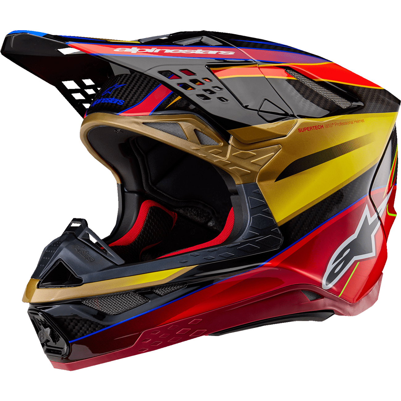 ALPINESTARS Supertech M10 Helmet Era MIPS® Gloss Gold/Yellow/Rio Red XS 83012235938XS