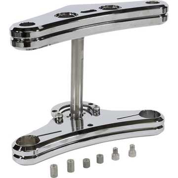 ACCUTRONIX Triple Tree 41 mm Chrome Raked 5° Elite Radius Groove TWR541EC