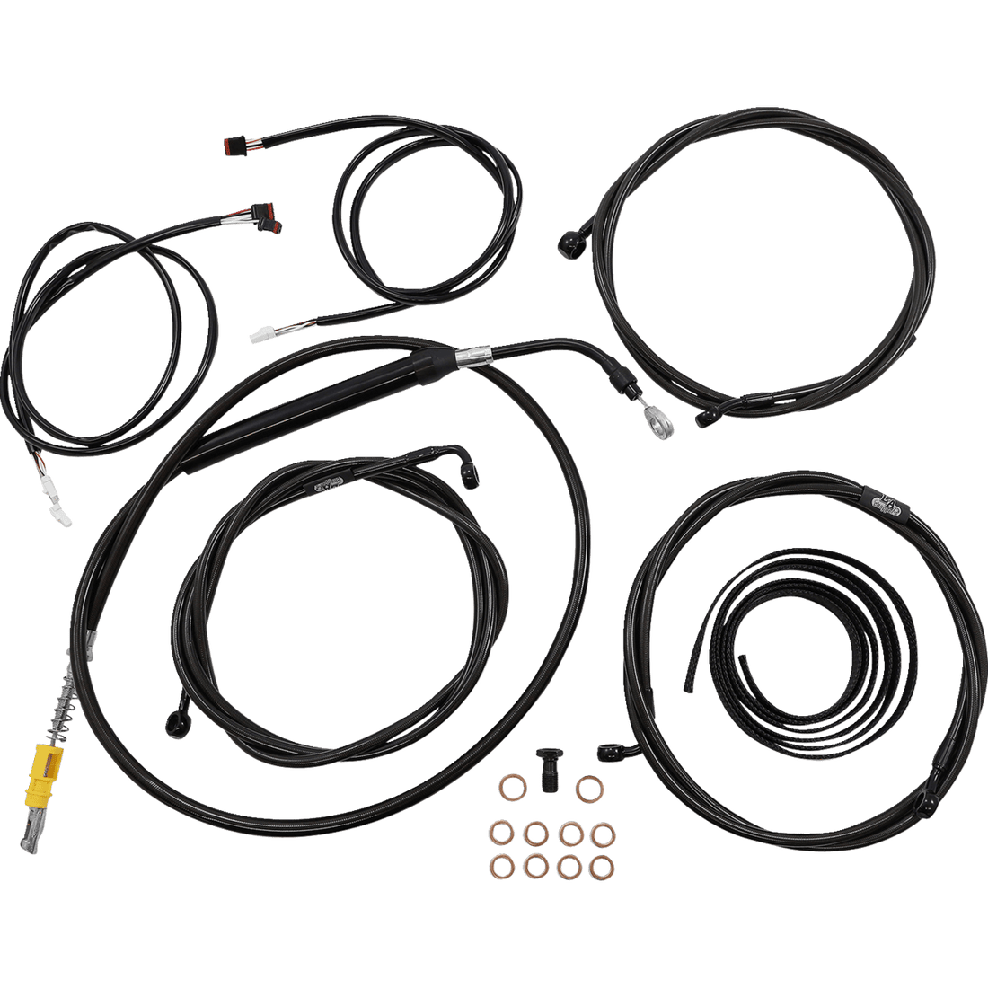 LA CHOPPERS Cable Kit 15" 17" Handlebars ABS Midnight LA8056KT316M