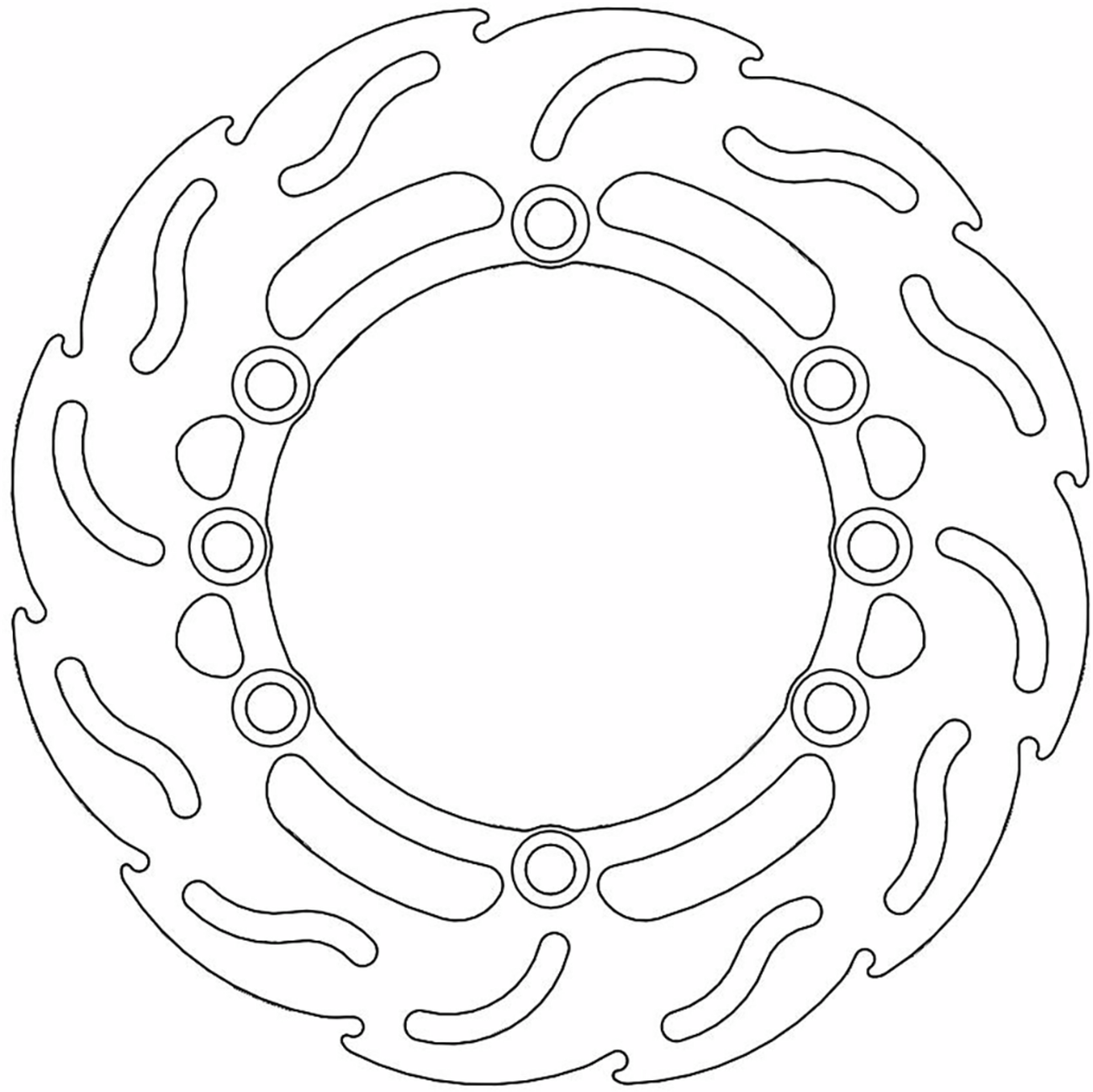 MOTO-MASTER Brake Rotor Rear Flame