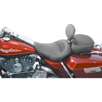 MUSTANG Wide Solo Seat With Backrest Vintage Black Smooth Road King '97-'07 79100