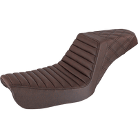 SADDLEMEN Step-Up Seat Front Tuck-n-Roll/Rear Lattice Stitch Brown FXD 80404176BR