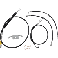 LA CHOPPERS Handlebar Cable/Brake Line Kit Quick Connect 15" 17" Ape Hanger Handlebars Black Vinyl LA8157KT16B