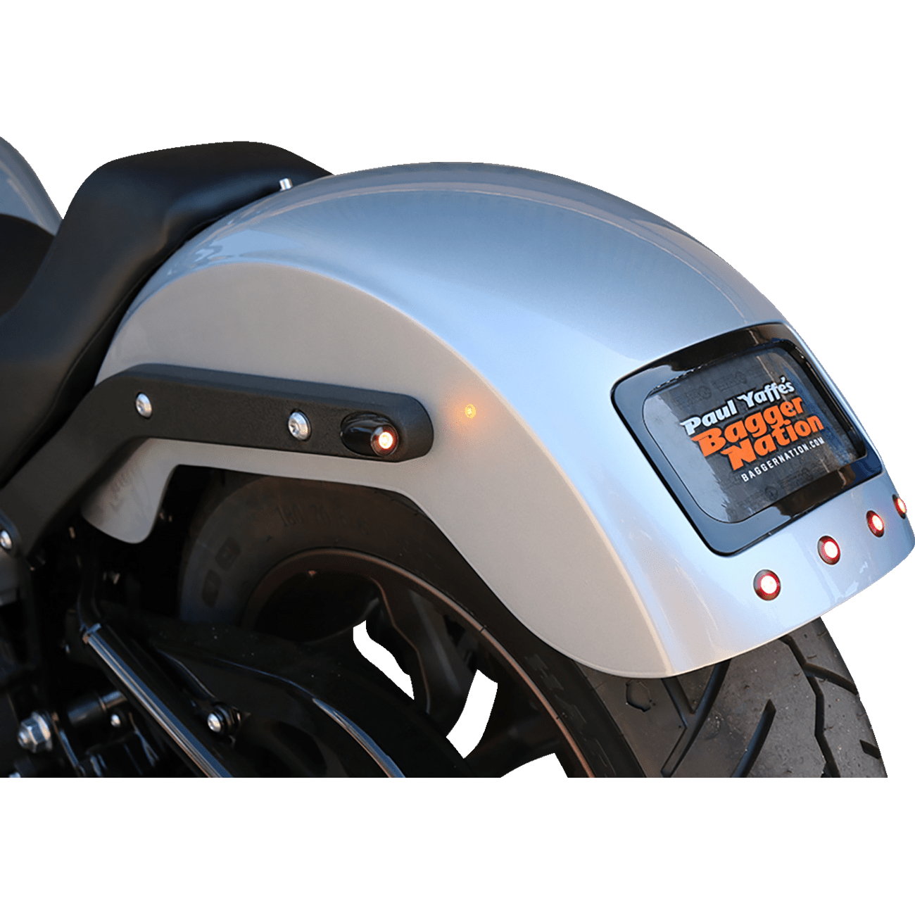 PAUL YAFFE BAGGER NATION The Fix Rear Fender Black Frame Plate M8 Softail® CRFM8STLRB