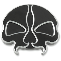 DRAG SPECIALTIES Gas Cap Vented Split Skull Black