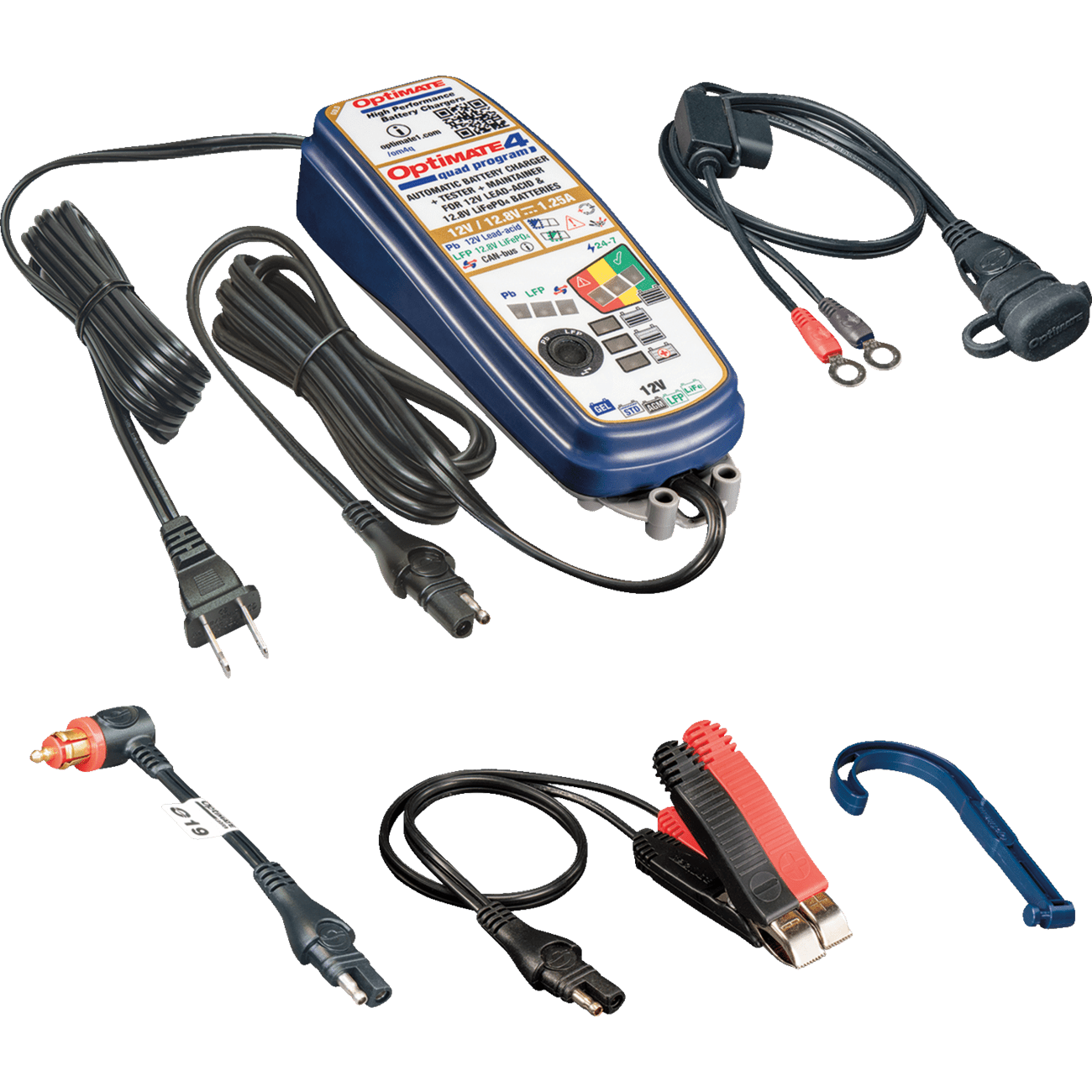 TECMATE Battery Charger/Maintainer OptiMate™ 4 Quad Program Premium TM631PR