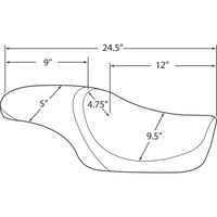 DRAG SPECIALTIES Predator Seat Smooth XL '57-'78