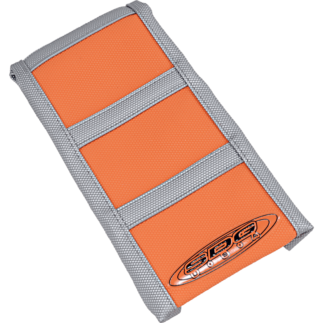 SDG 6-Ribbed Seat Cover Gray Ribs/Orange Top/Gray Sides