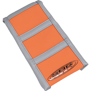 SDG 6-Ribbed Seat Cover Gray Ribs/Orange Top/Gray Sides