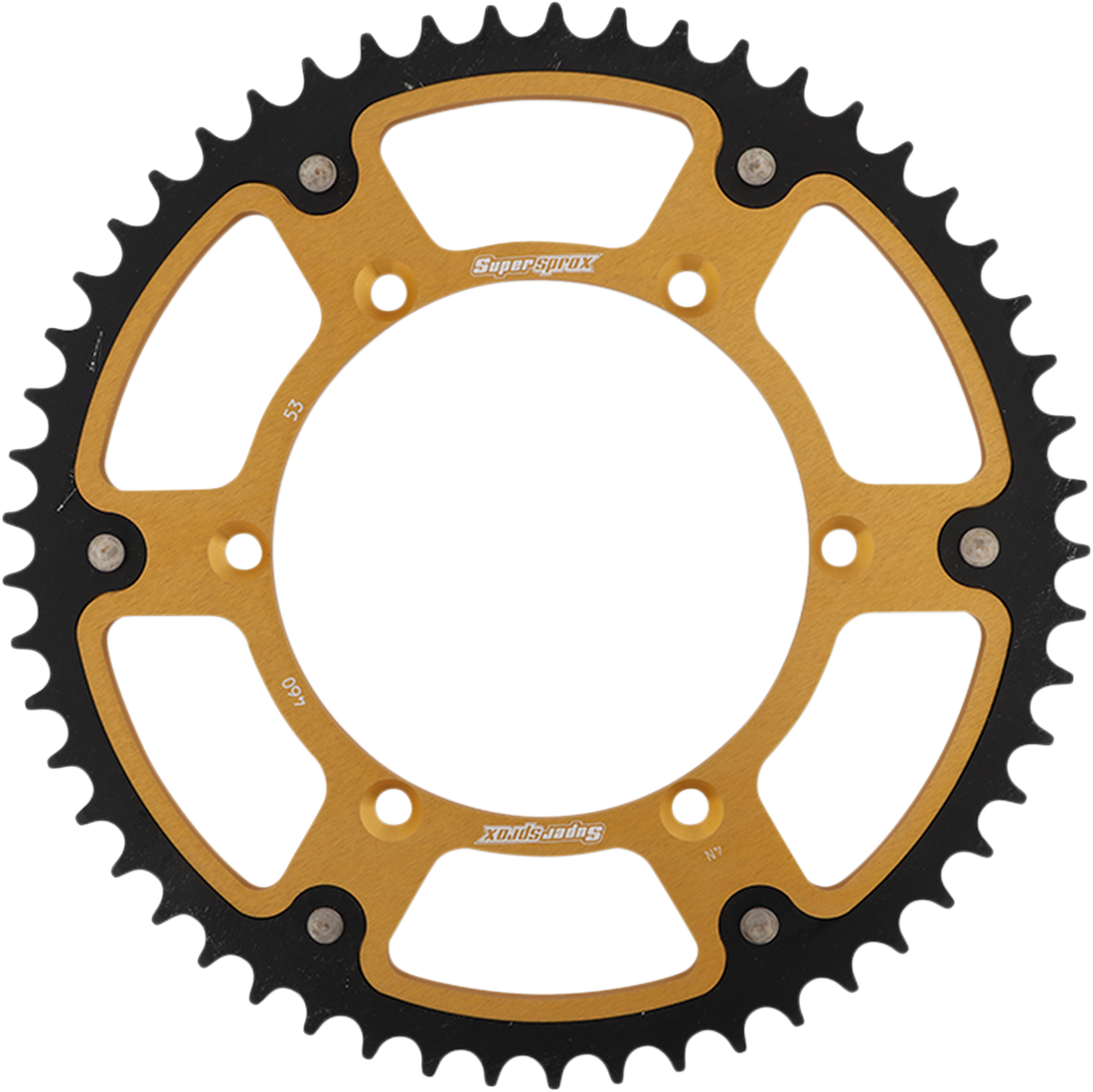 SUPERSPROX Stealth Rear Sprocket 53 Tooth Gold Kawasaki/Suzuki RST46053GLD