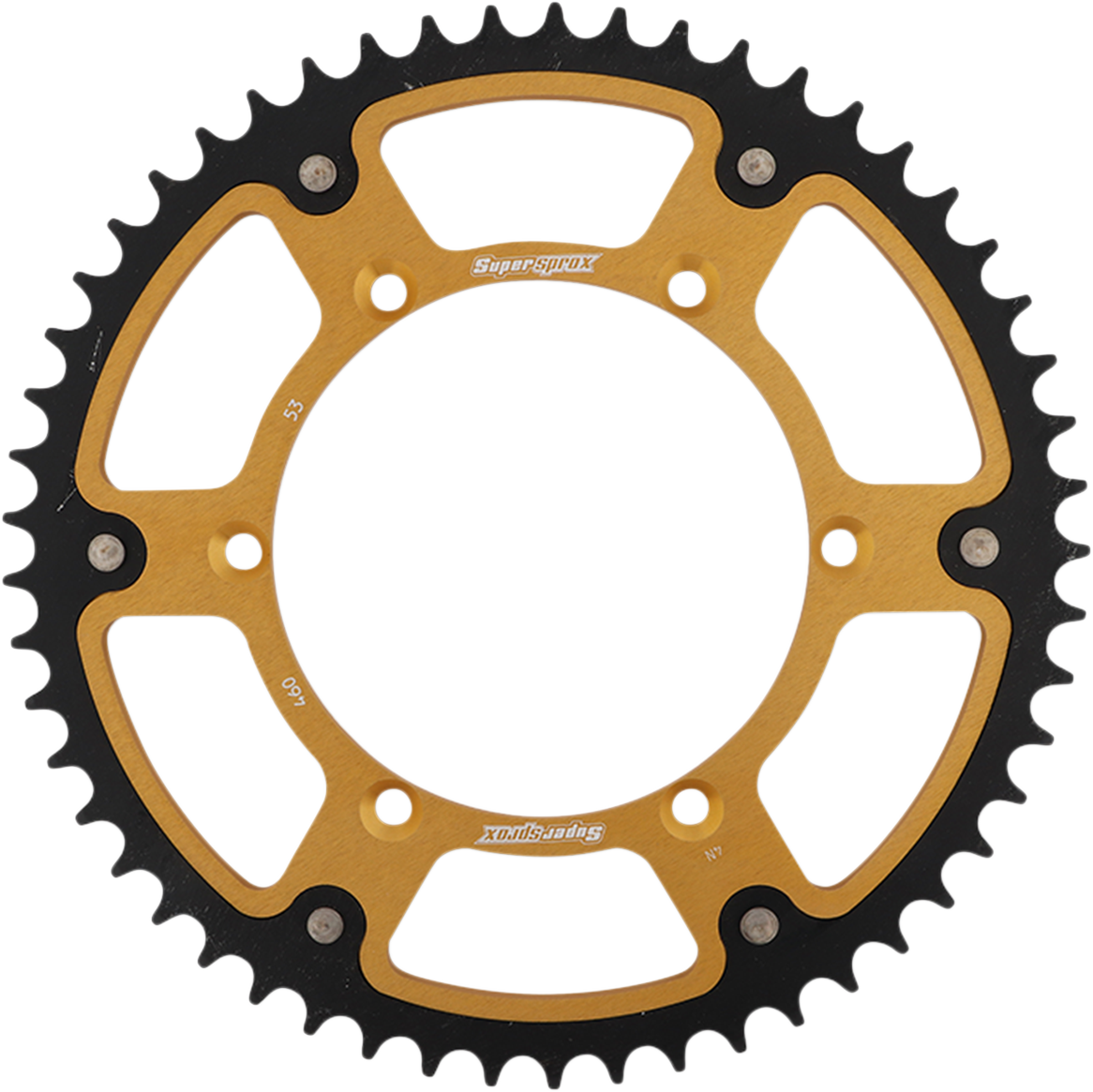 SUPERSPROX Stealth Rear Sprocket 53 Tooth Gold Kawasaki/Suzuki RST46053GLD