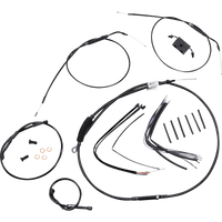 BURLY BRAND Handlebar Cable and Brake Line Kit Extended Sportsters 12" Ape Hanger Handlebars ABS B301229