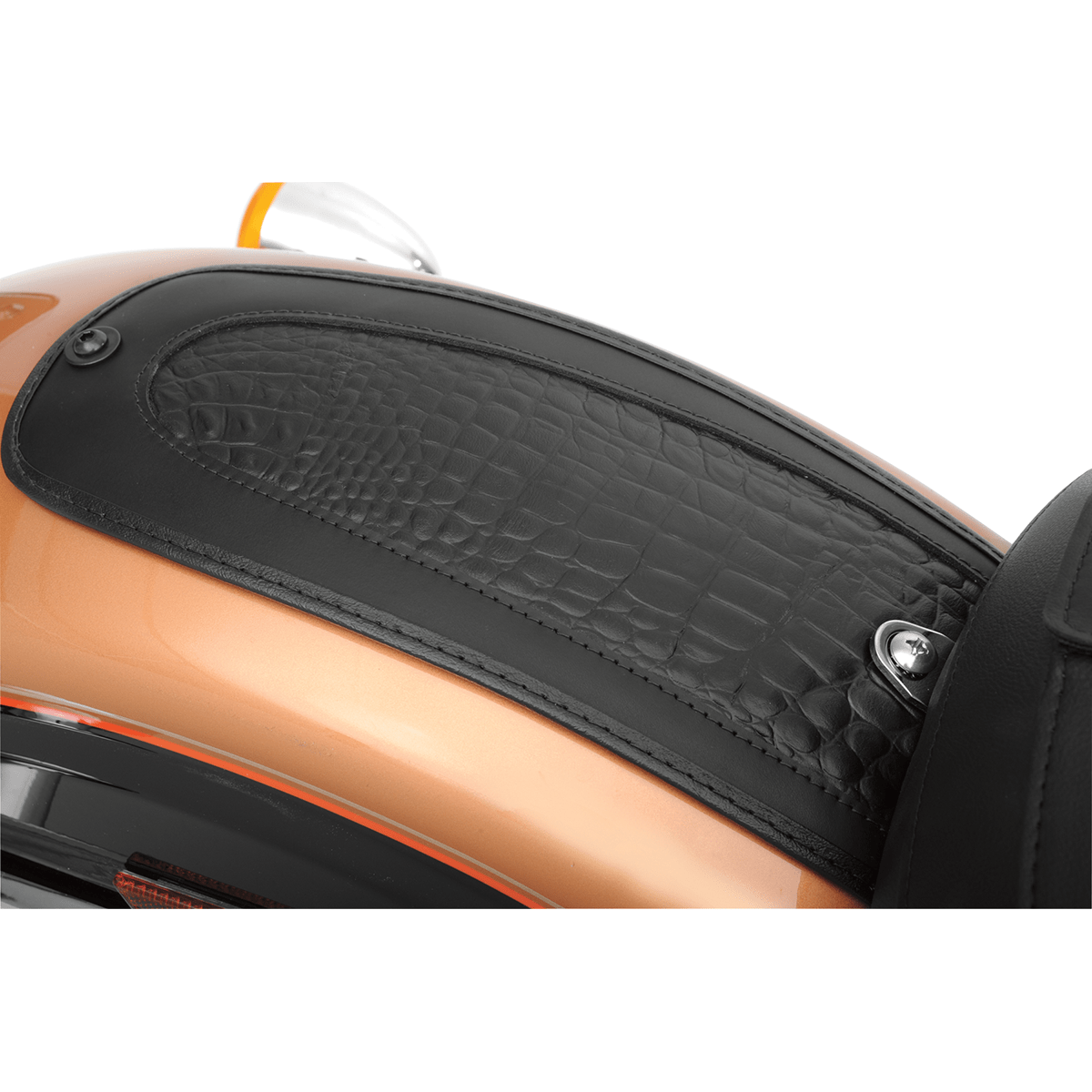 DRAG SPECIALTIES Fender Skin Embossed Faux Gator Leather Center