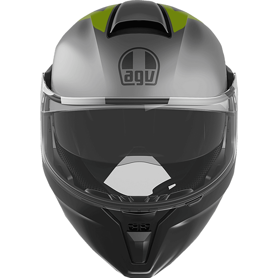 AGV Streetmodular Helmet Resia Matte Gray/Black/Yellow Fluo Small 2118296002007S