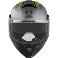 AGV Streetmodular Helmet Resia Matte Gray/Black/Yellow Fluo Large 2118296002007L